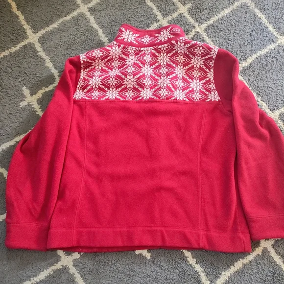 LL Bean Full Zip Fair Isle Nordic Fleece Jacket XL - Picture 2 of 4